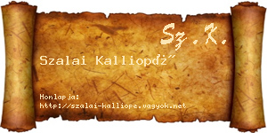 Szalai Kalliopé névjegykártya